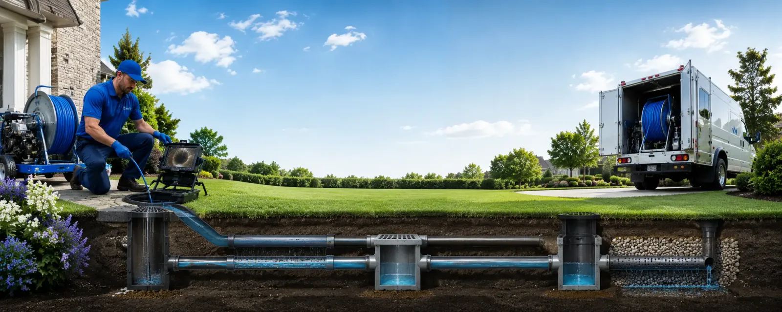 Outdoor drain cleaning information for Woodbridge, CA